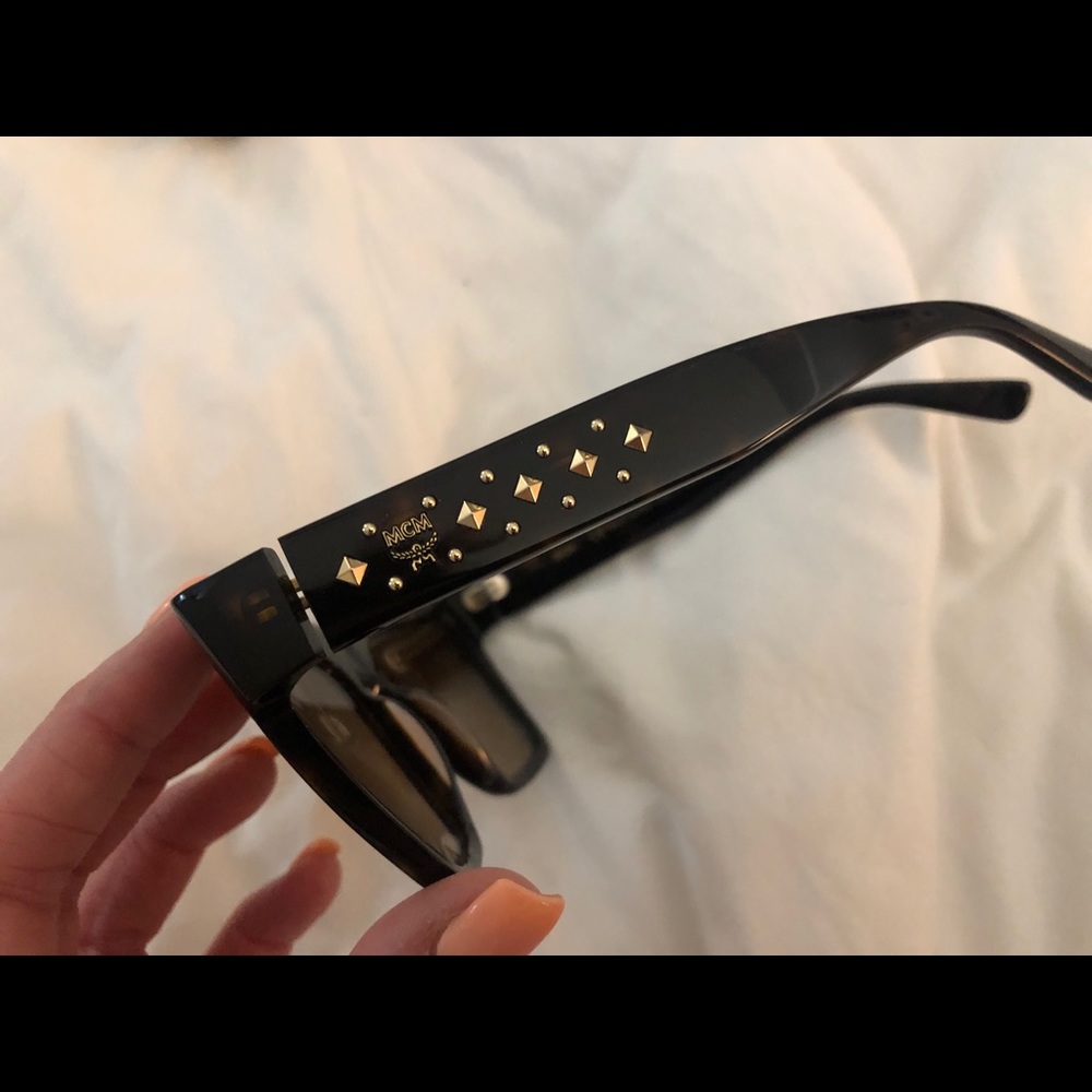MCM Limited Tortoise Shell Studded Sunglasses